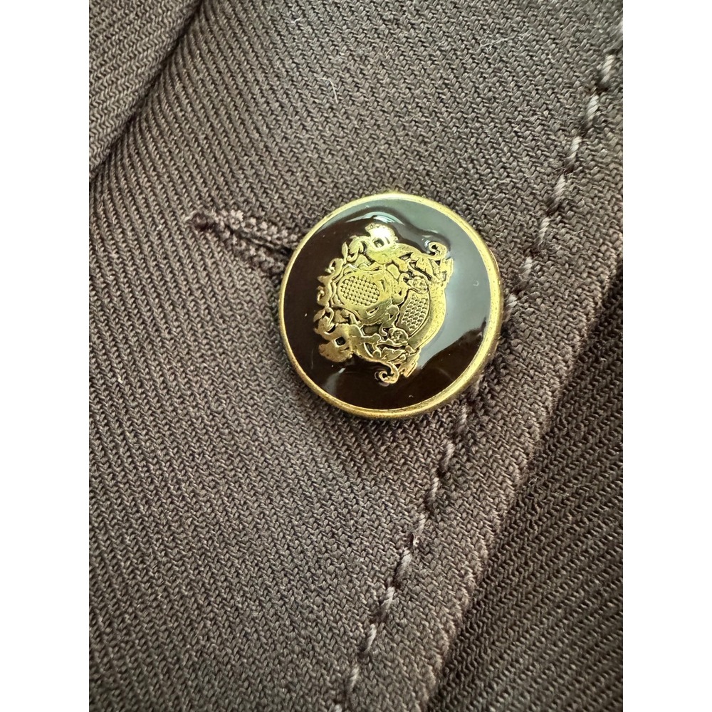 Sandro Titouan Brown Zip Up Bomber Jacket Marron Gold Button H25TITOUAN Size 42 - Picture 5 of 11